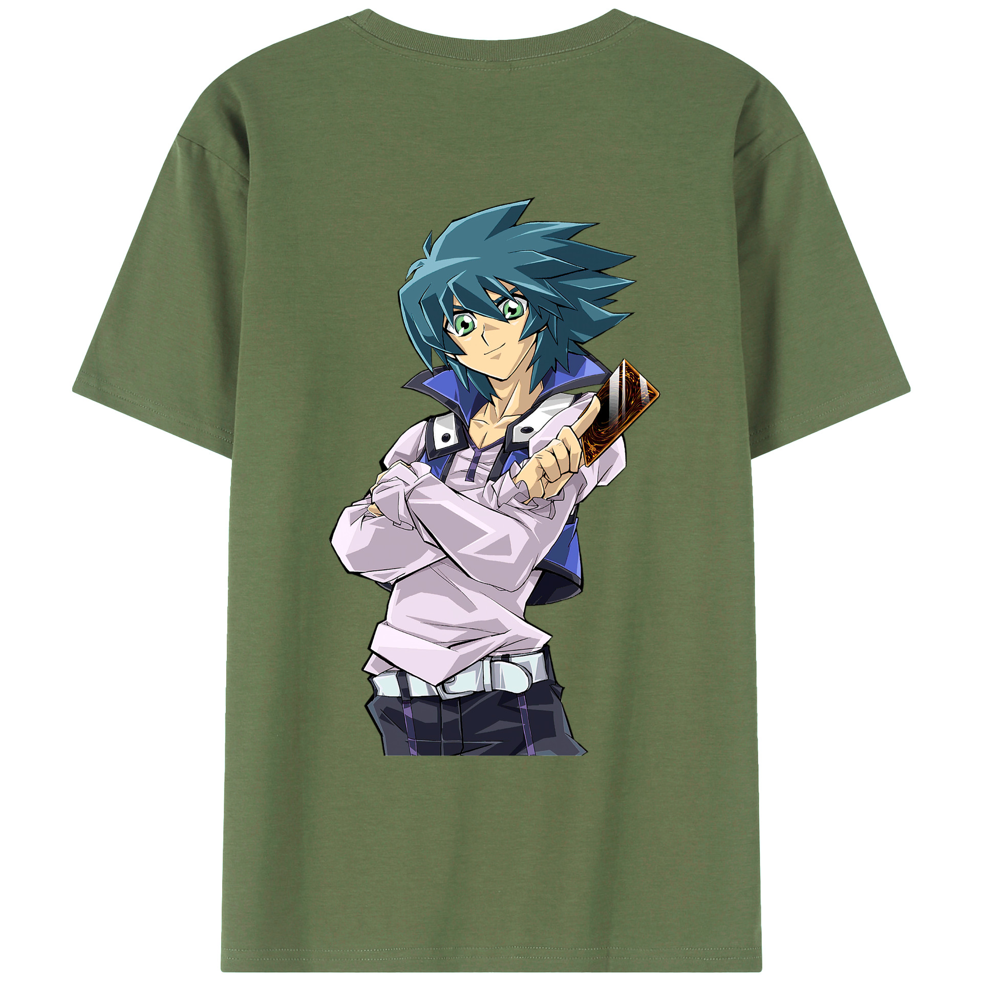 （画像用） 遊☆戯☆王 Yu-Gi-Oh! 綿100％ メンズ半袖Tシャツ（バックプリント） 通気性